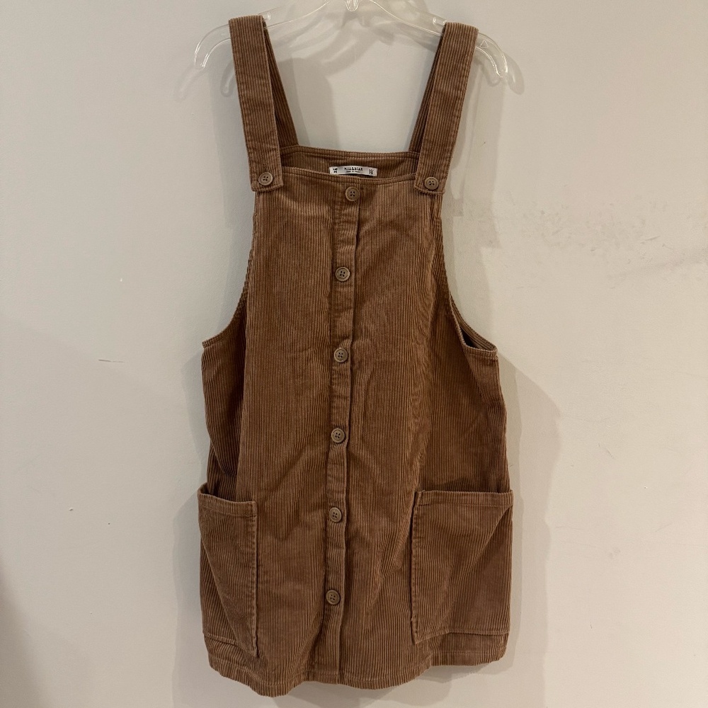 pull & bear corduroy overall dress
